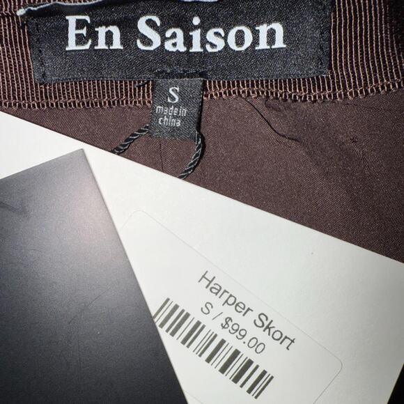 Brown and Pink Plaid Mini Skort M - Picture 6 of 6